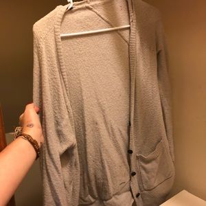 tan cardigan